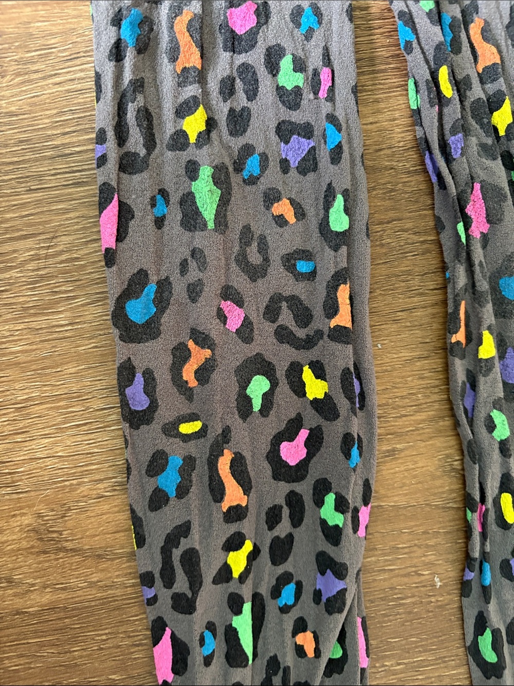 Girls' Multicolor Leopard Print Tights